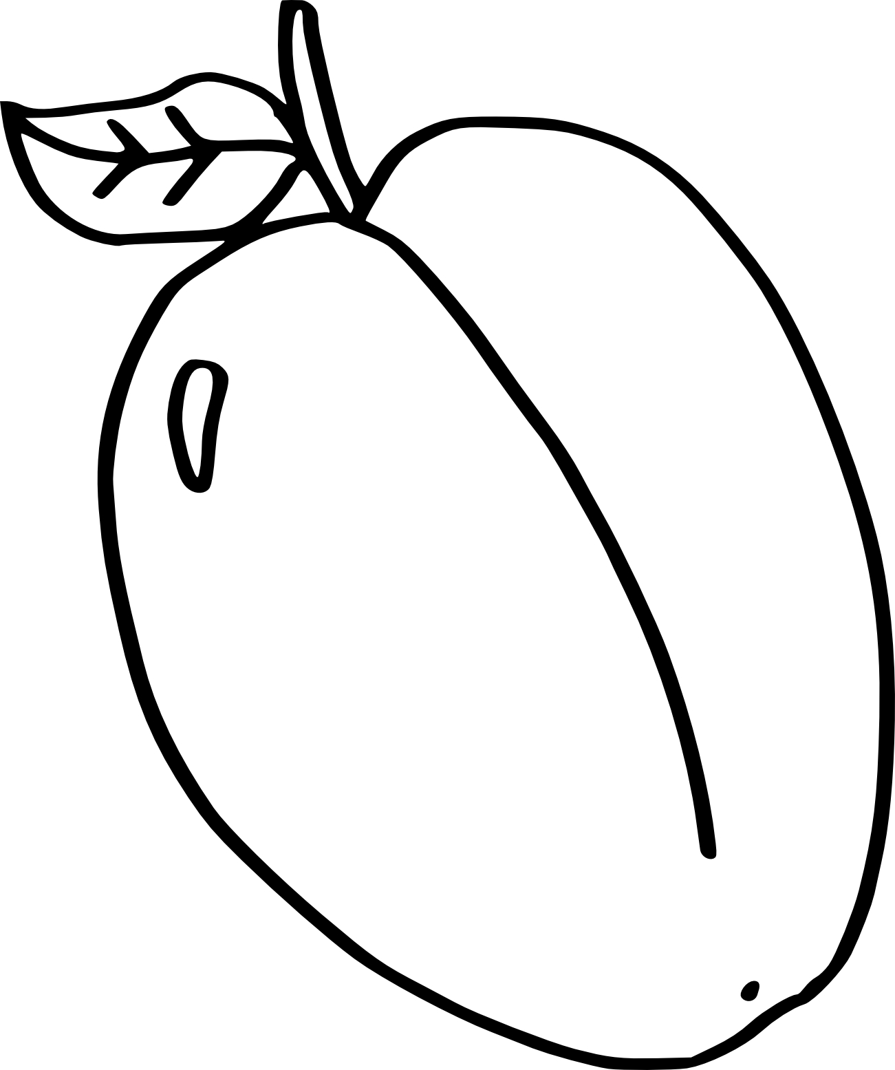 Plum coloring page