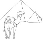 Coloriage pyramides d'Egypte