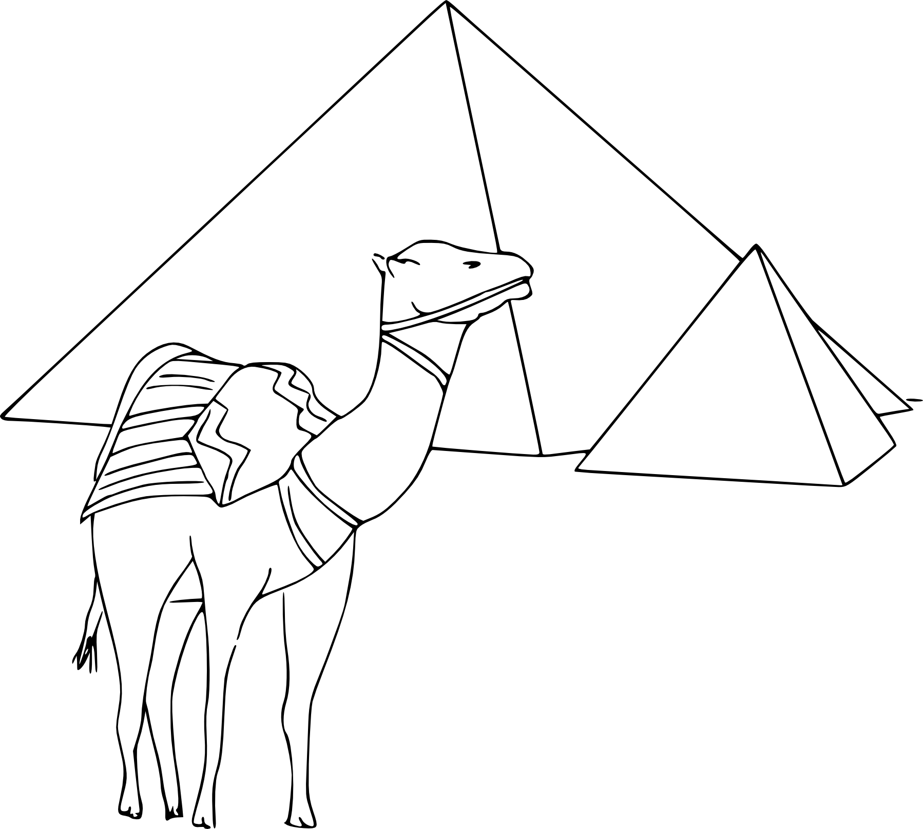 Coloriage pyramides d'Egypte