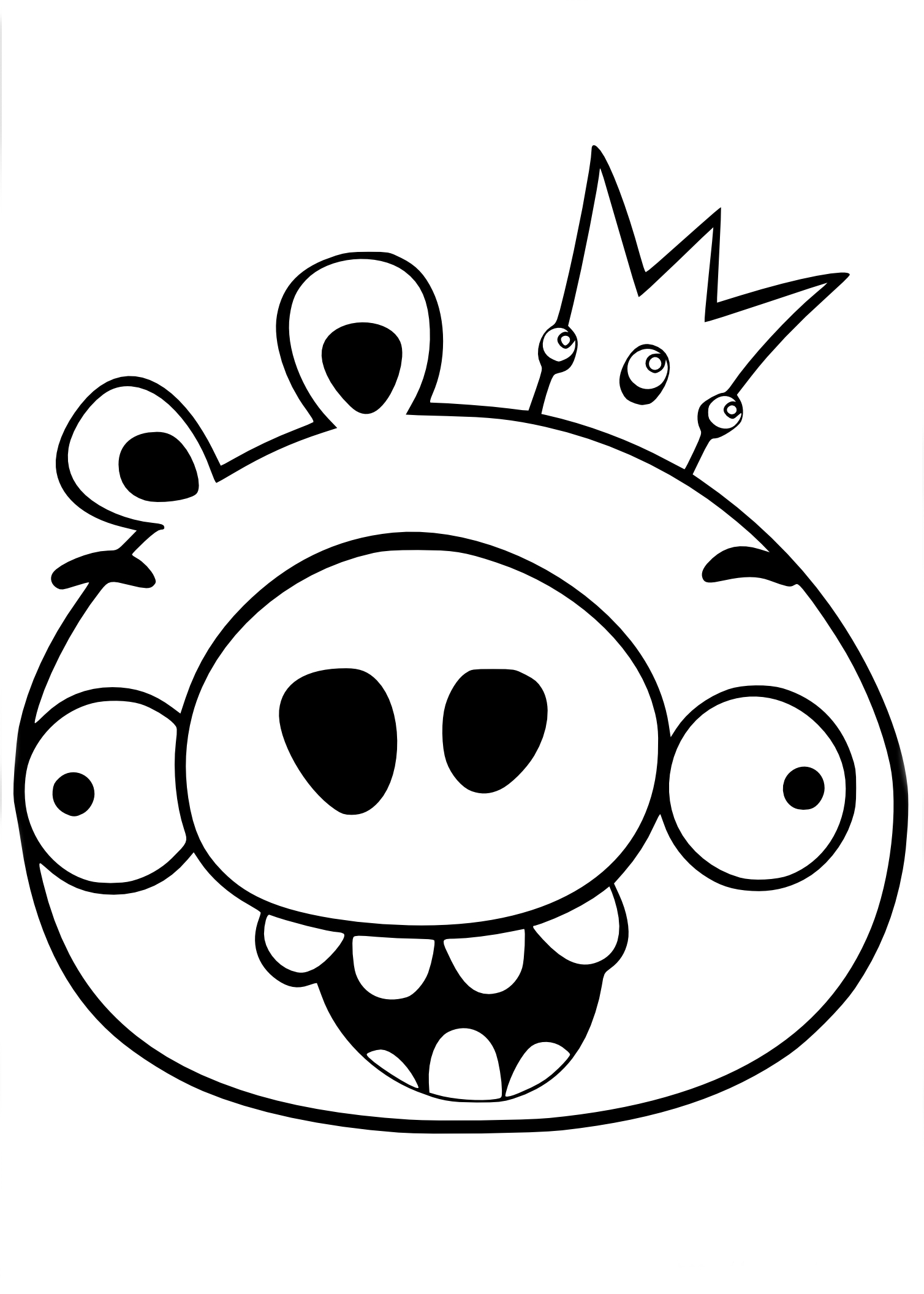 King Pig coloring page