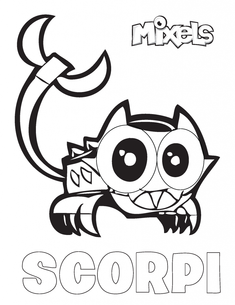 Scorpi Lego Mixels coloring page