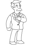 Disegno di Seymour Skinner Simpson da colorare