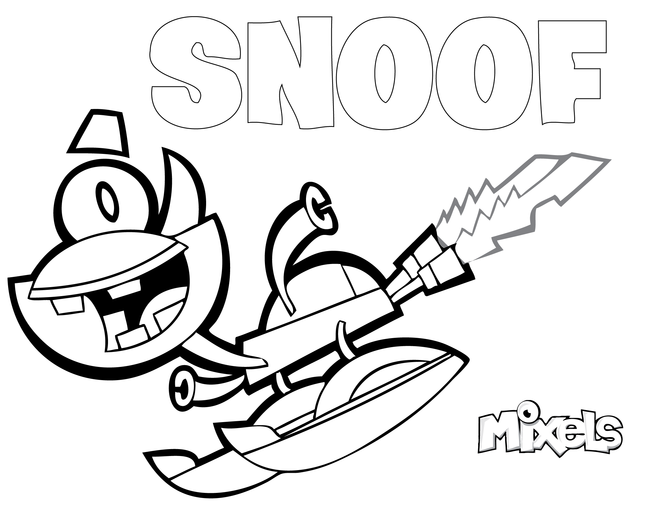 Snoof Lego Mixels coloring page