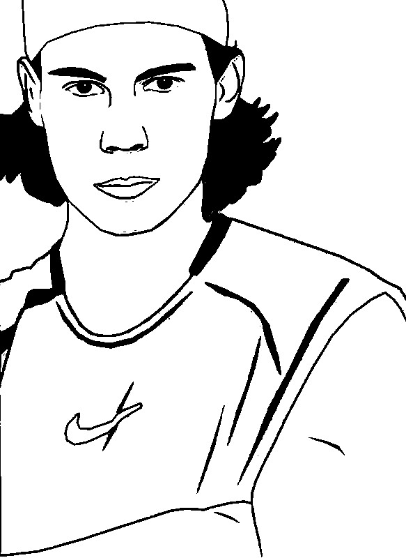 Disegno di Tennis Nadal da colorare