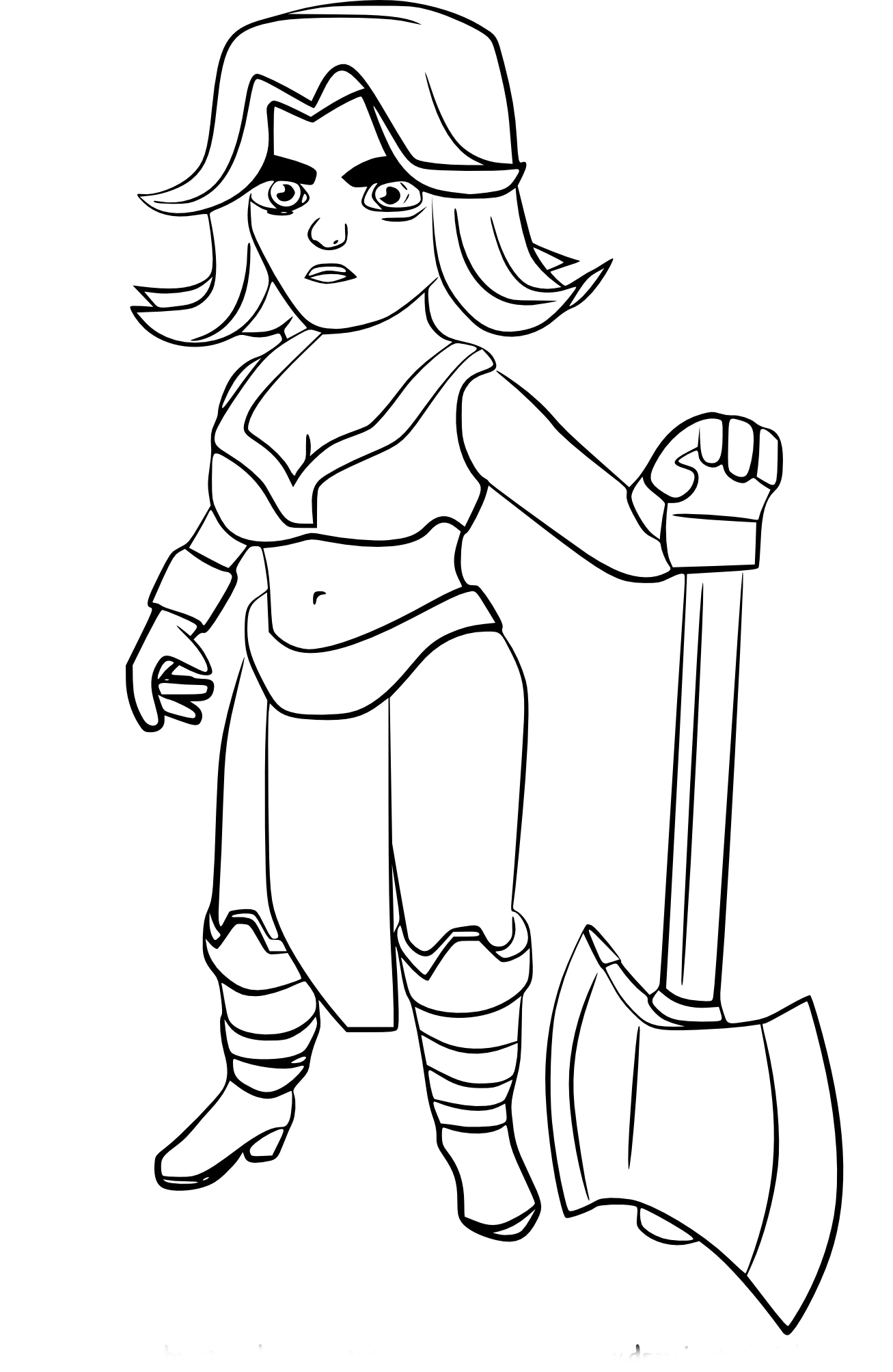 Valkyrie Clash Of Clans coloring page