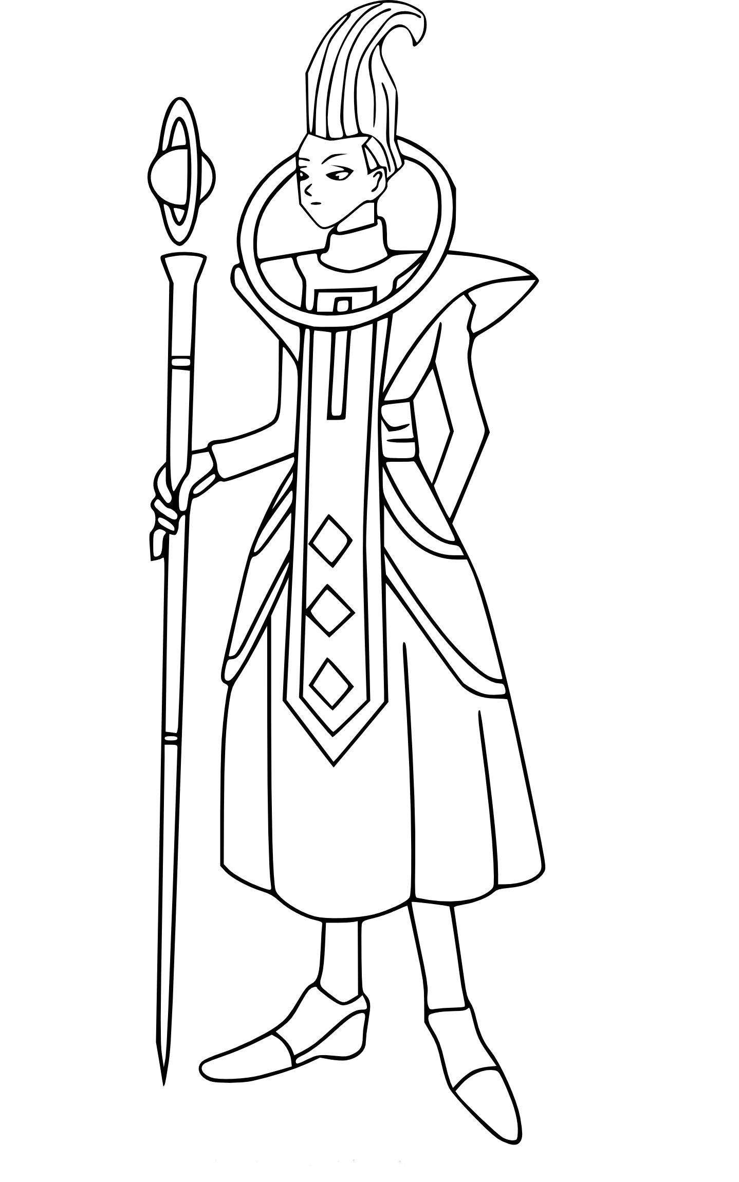 Whis Dragon Ball Z coloring page