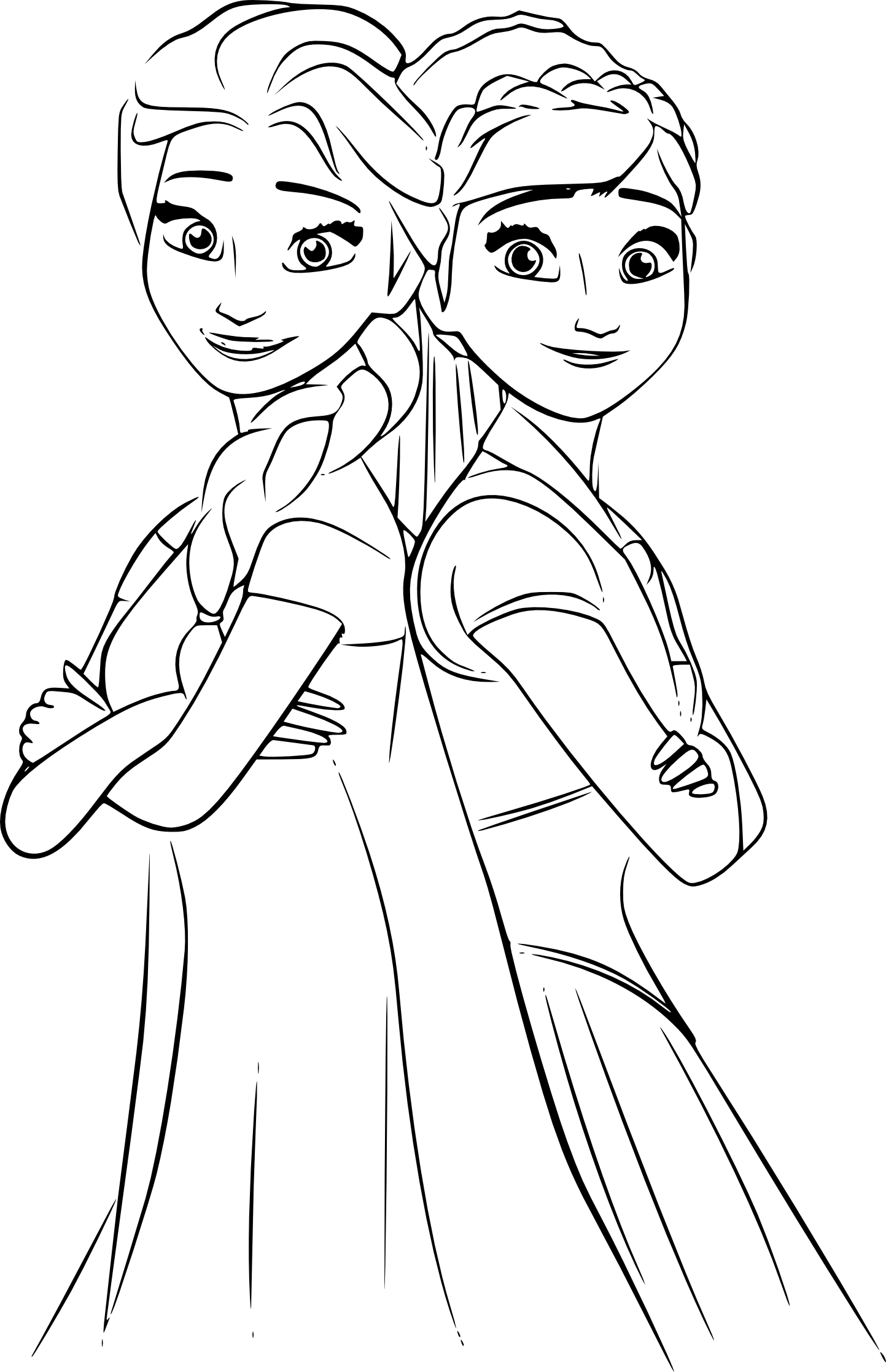 Elsa et Anna dessin
