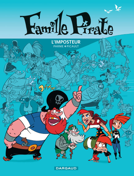 Disegno di La famiglia pirata da colorare