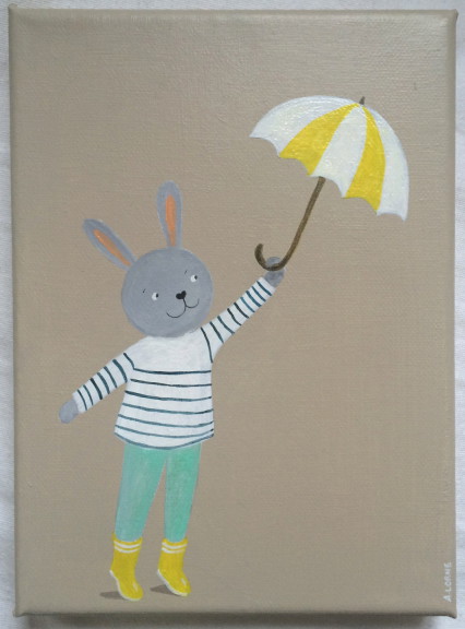 Lapin parapluie