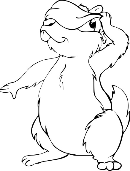 Marmot drawing and coloring page