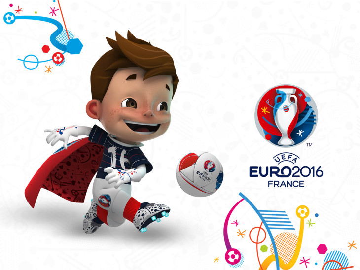 Disegno di Super Victor è la mascotte di Euro 2016 da colorare