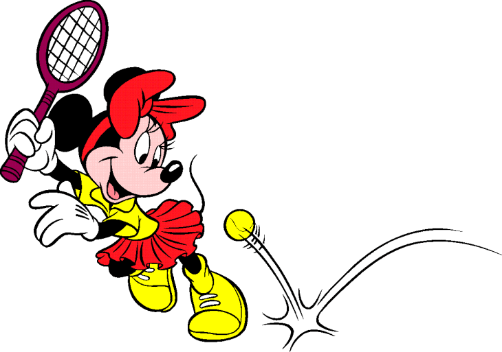 Disegno di Minnie gioca a tennis da colorare