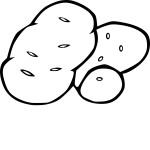 Potato drawing and coloring page