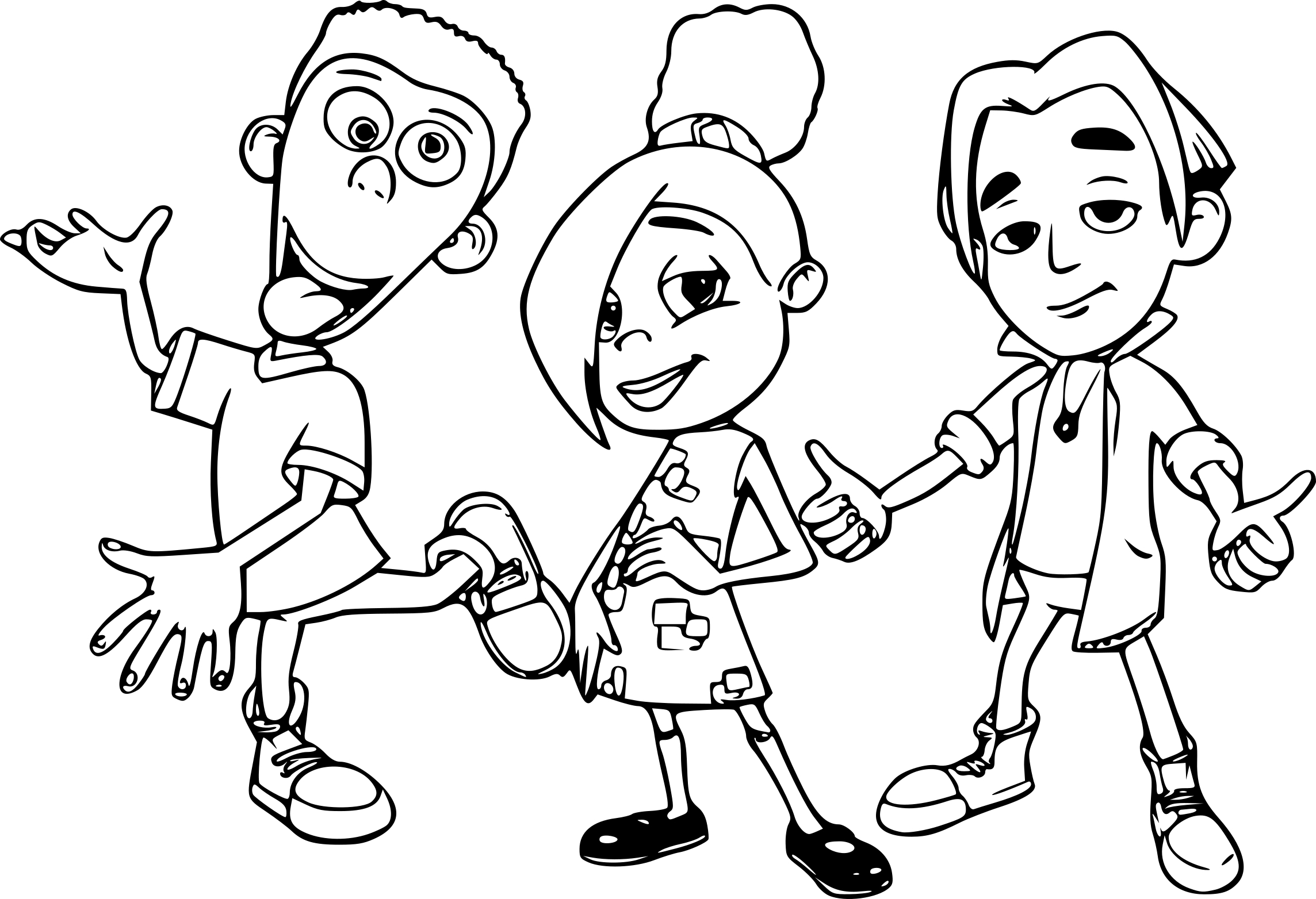 Disegno di Amici di Jimmy Neutron da colorare