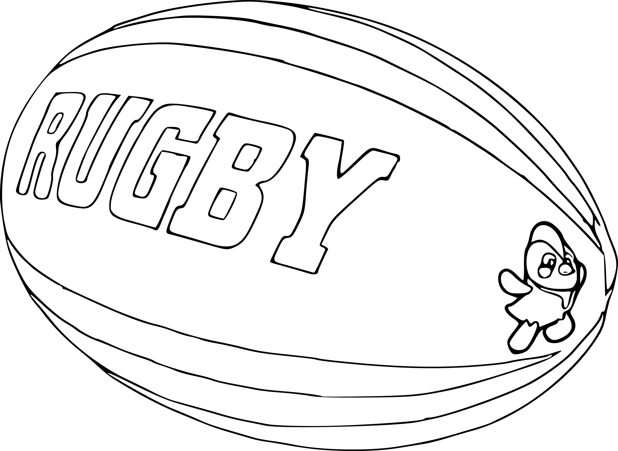 Coloriage ballon de rugby