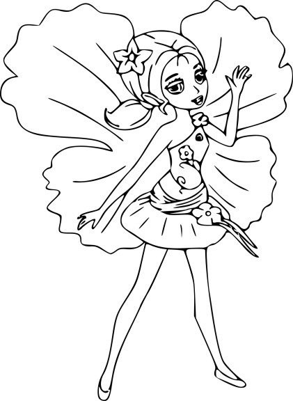 Coloriage Barbie Chrysella