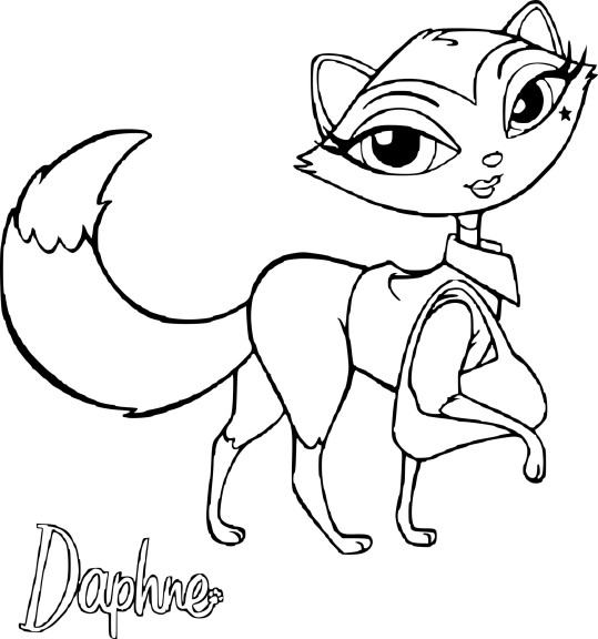 Coloriage Bratz Petz Daphne