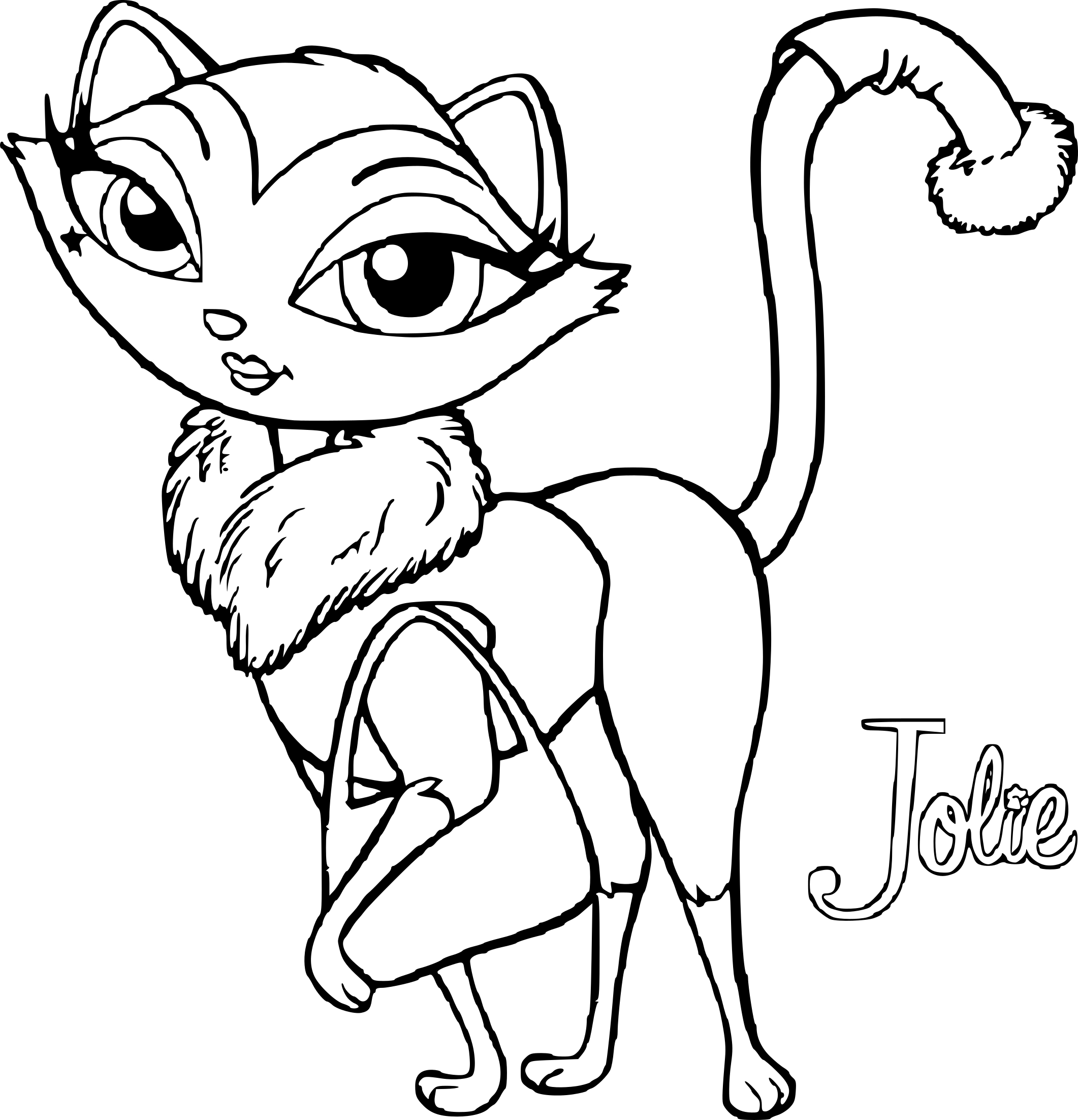 Coloriage Bratz Petz Jolie