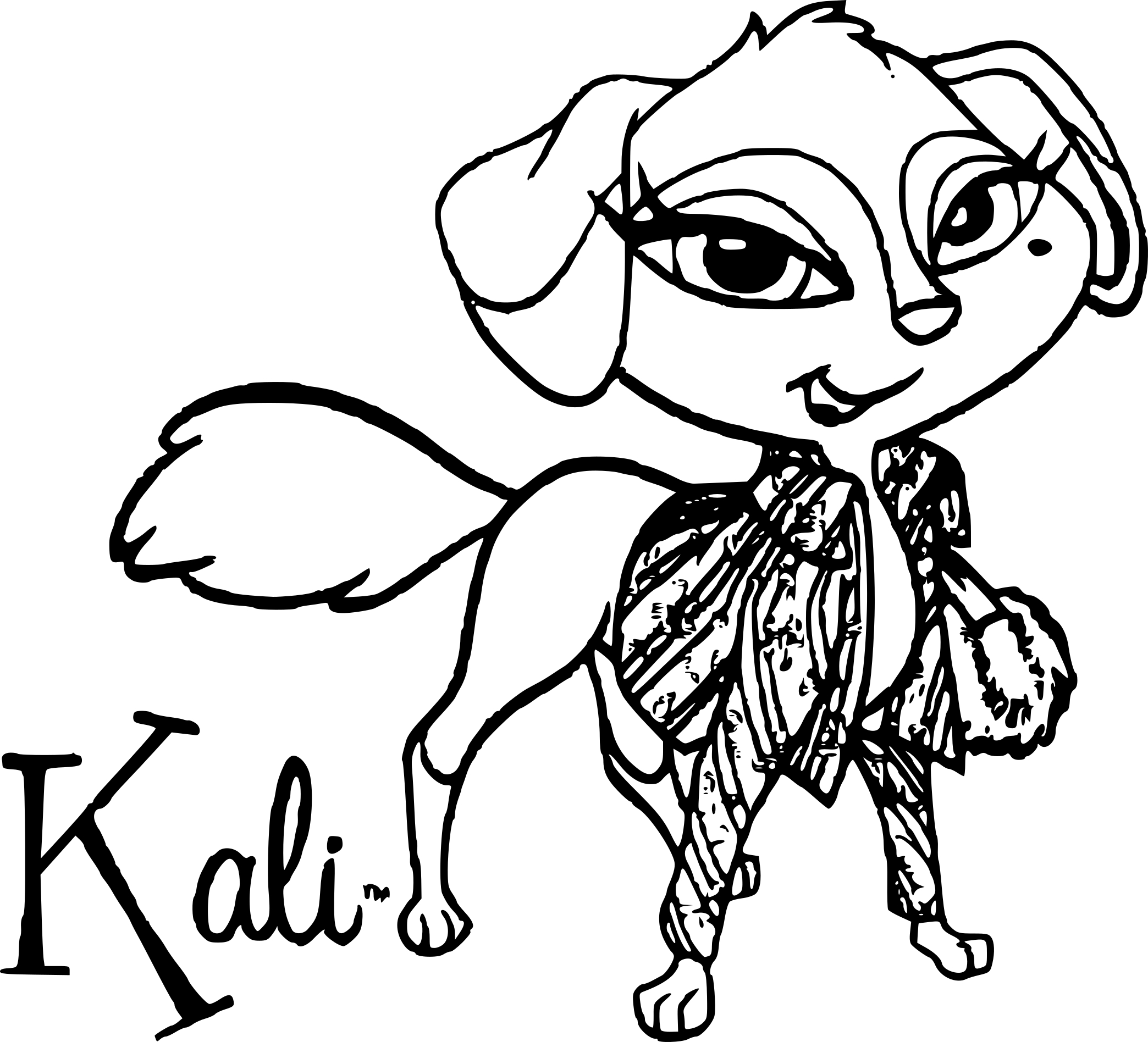 Disegno di Bratz Petz Kali da colorare