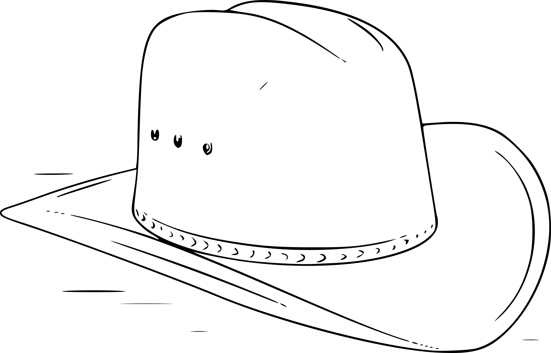 Disegno di Cappello da cowboy da colorare