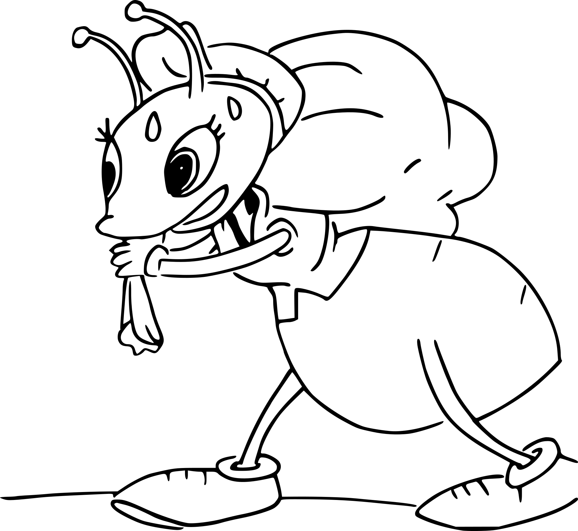 Humanoid Cicada coloring page