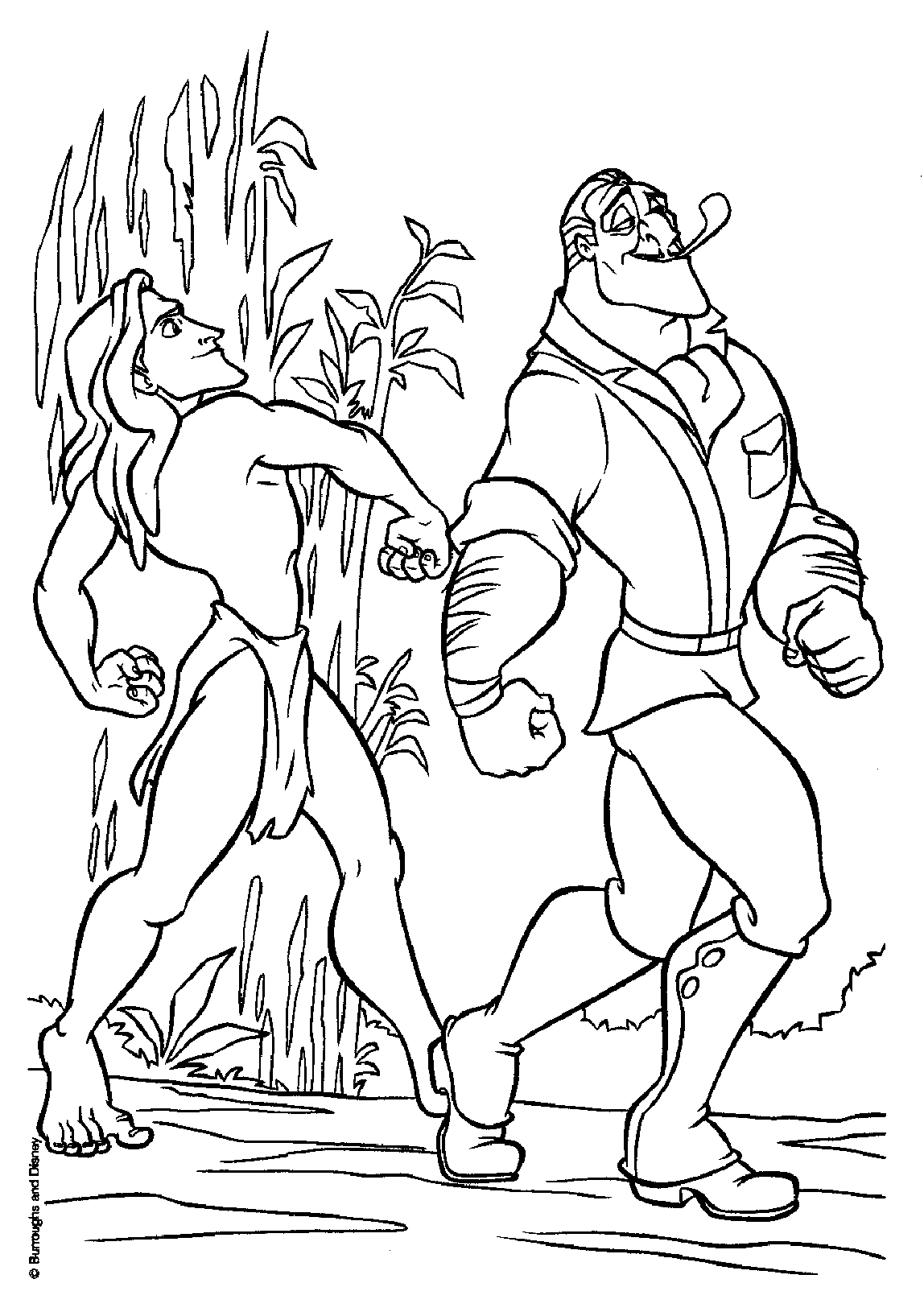 Coloriage Clayton Tarzan