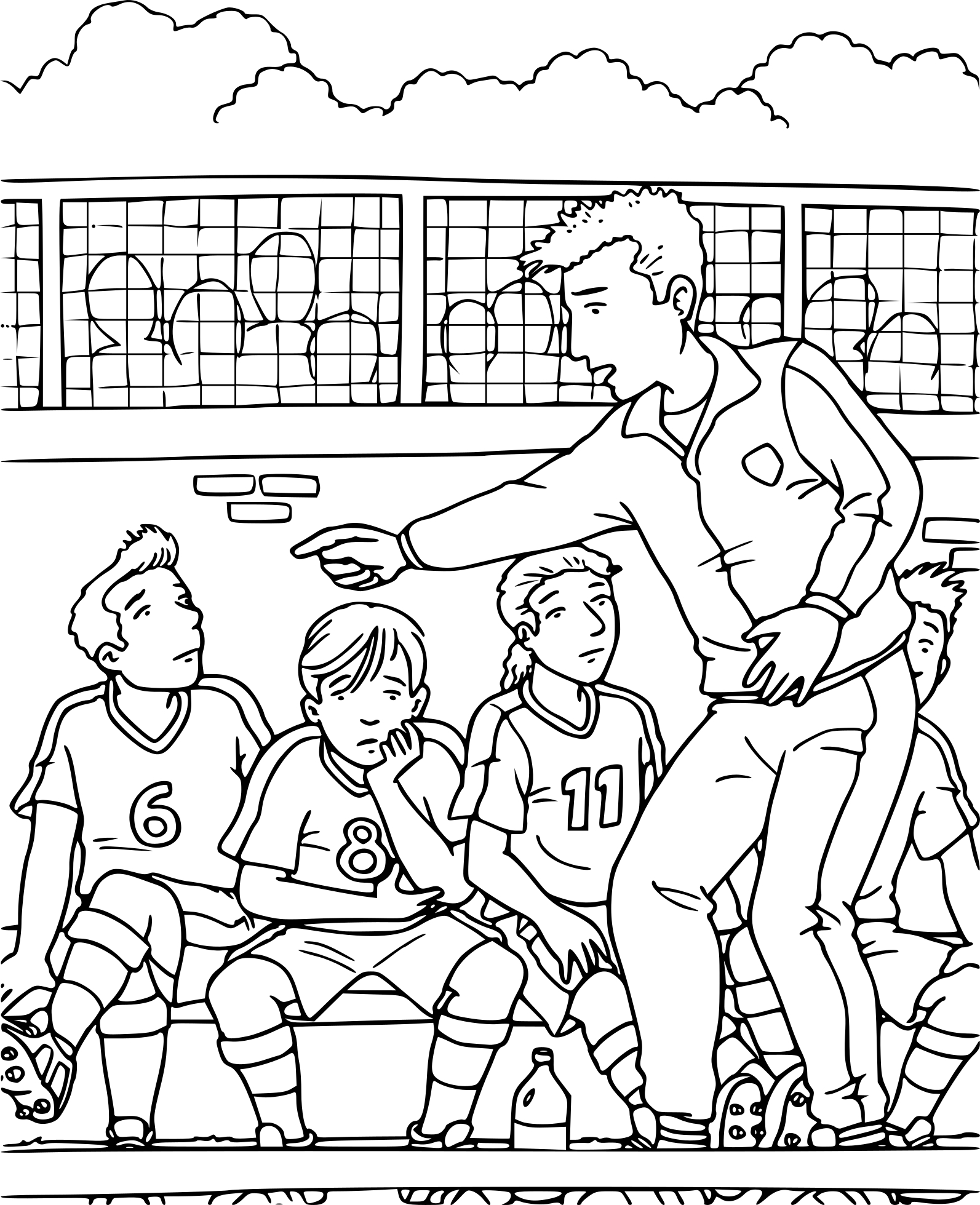 Coloriage coach de foot