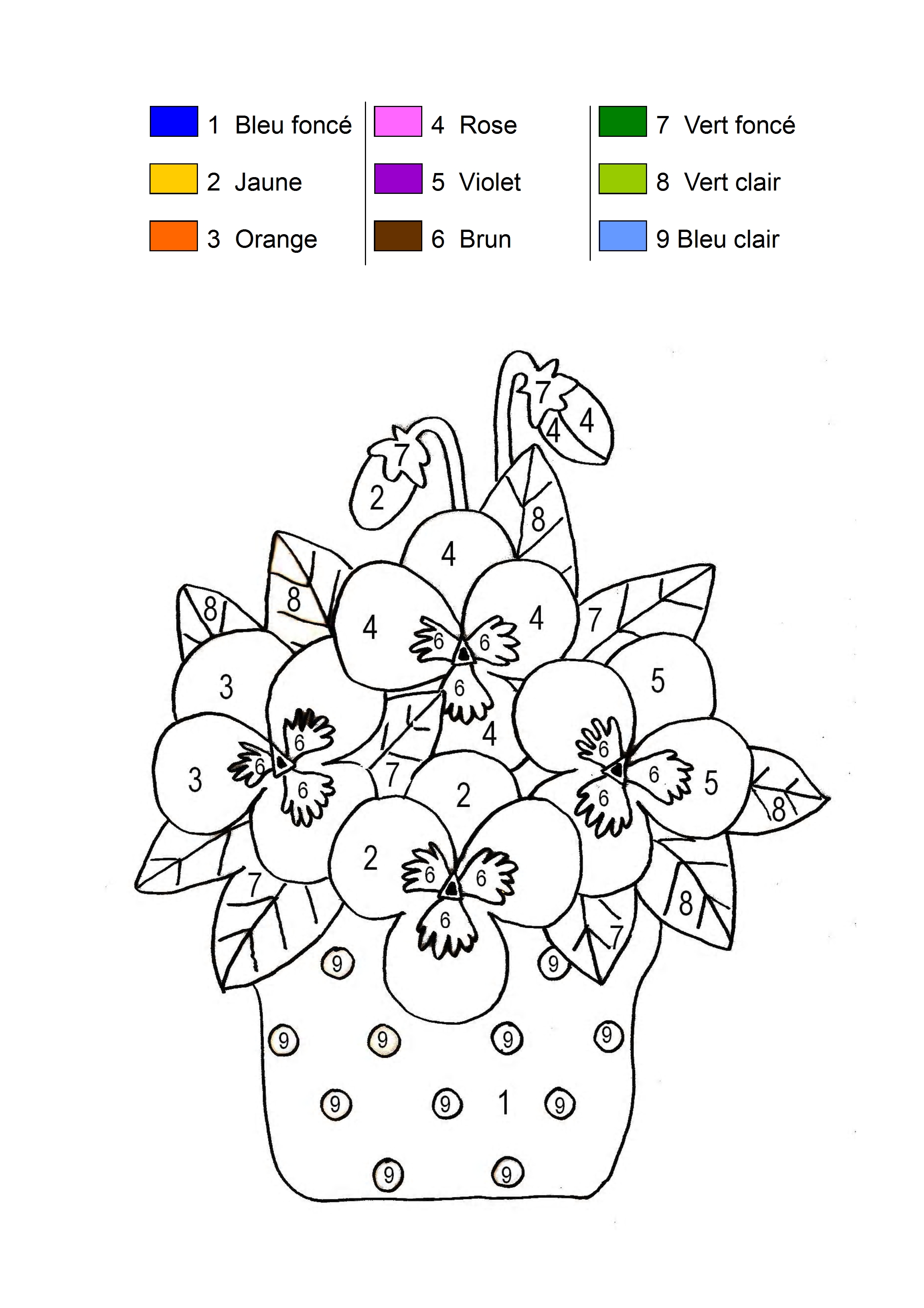 Simple Coded coloring page