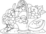 Fruit Bowl coloring page
