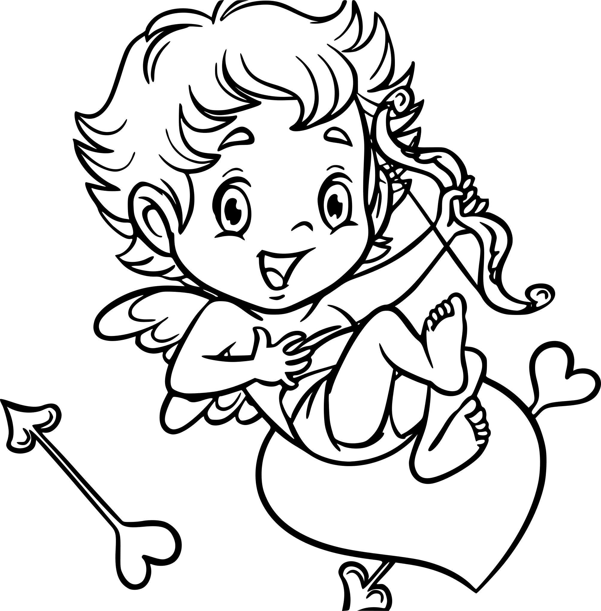 Coloriage cupidon