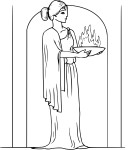 Goddess Hestia coloring page