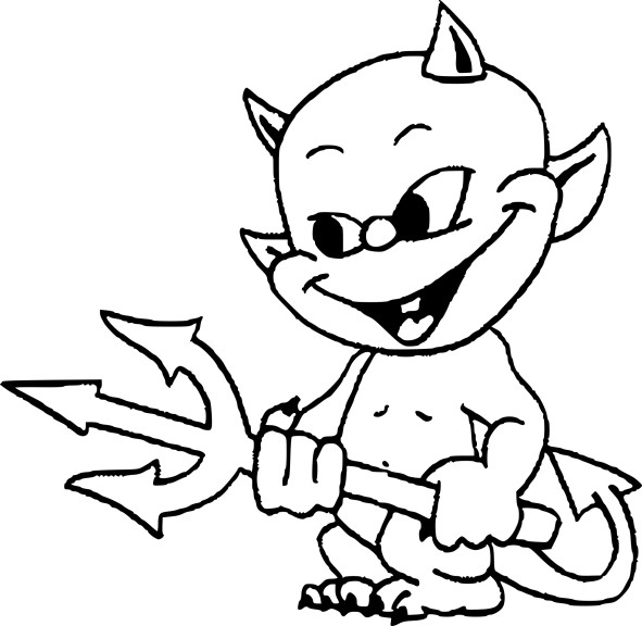 Cute Devil coloring page