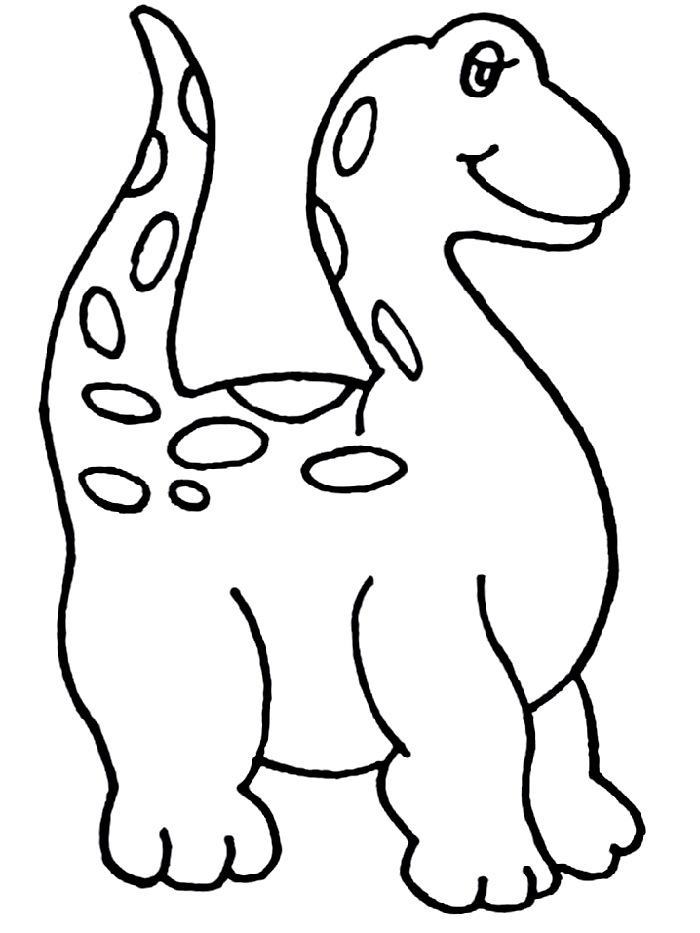Disegno di Dinosauro facile da colorare