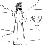 Dionysus coloring page