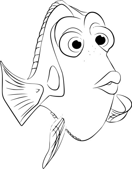 Dory coloring page