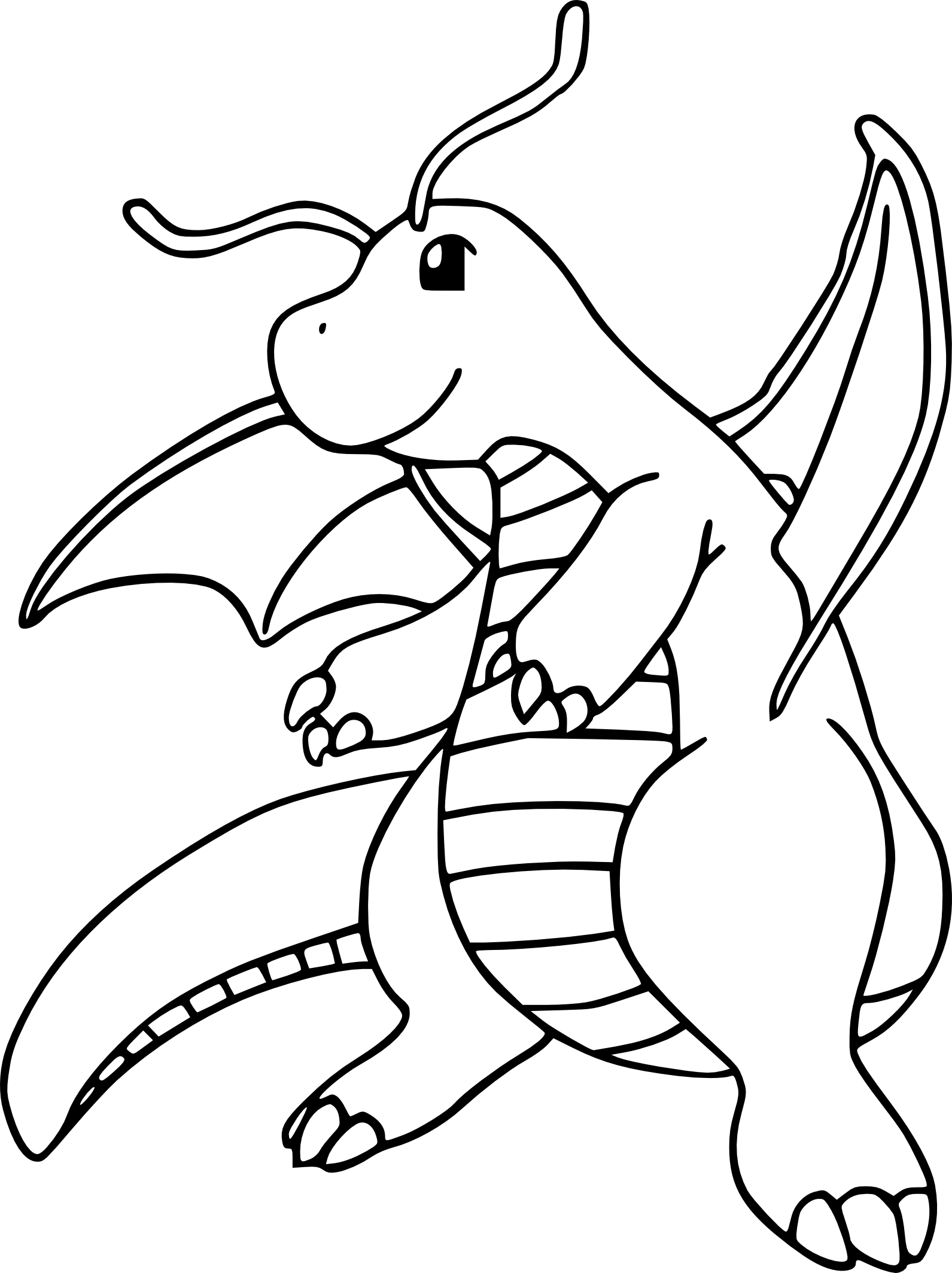 Pokemon Dragonite coloring page