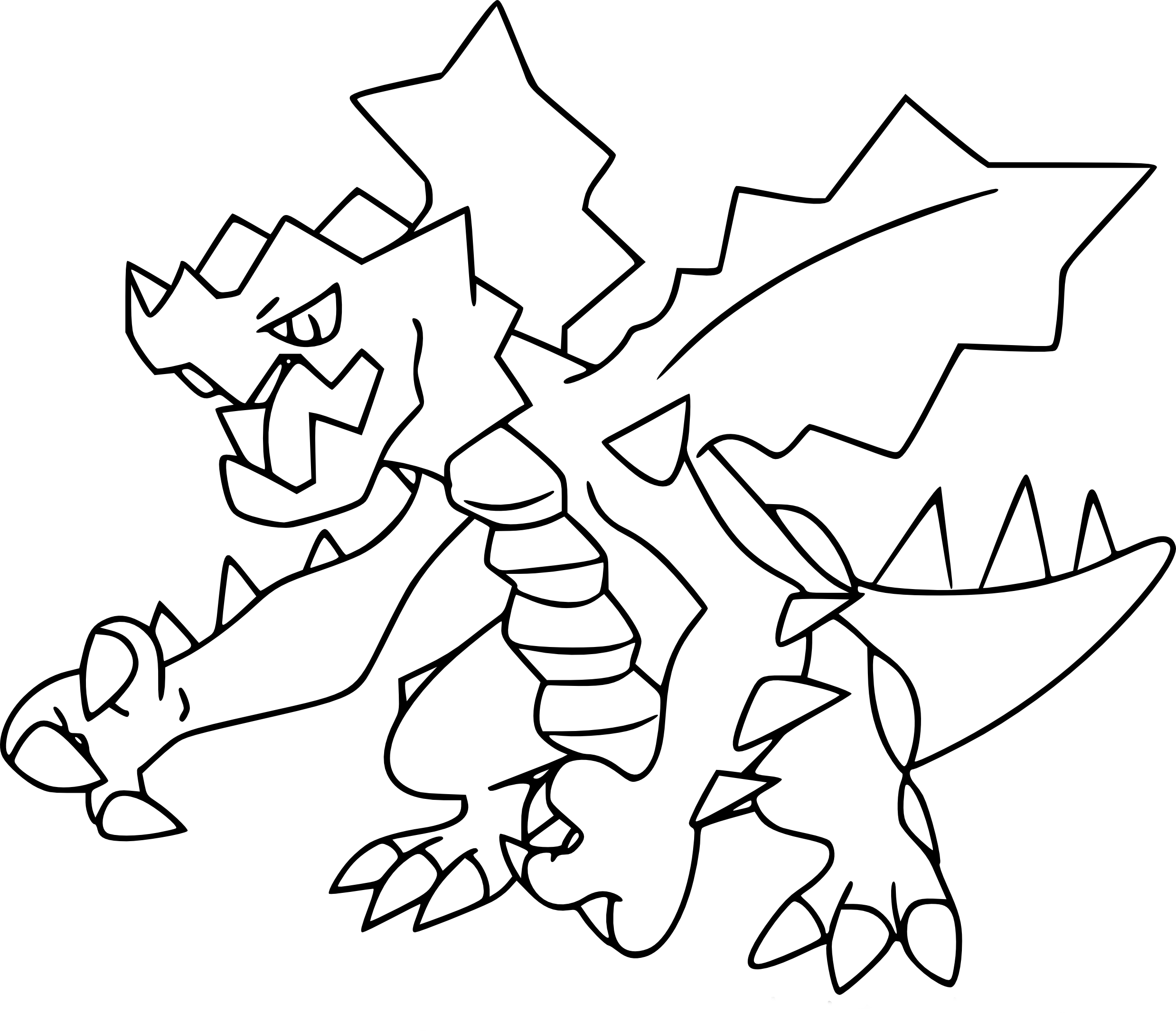 Coloriage Drakkarmin Pokemon à imprimer