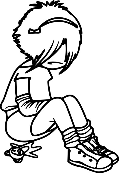 Emo Girl coloring page