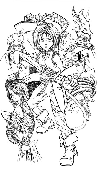 Final Fantasy coloring page