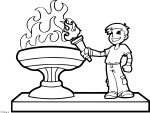 Coloriage flamme olympique