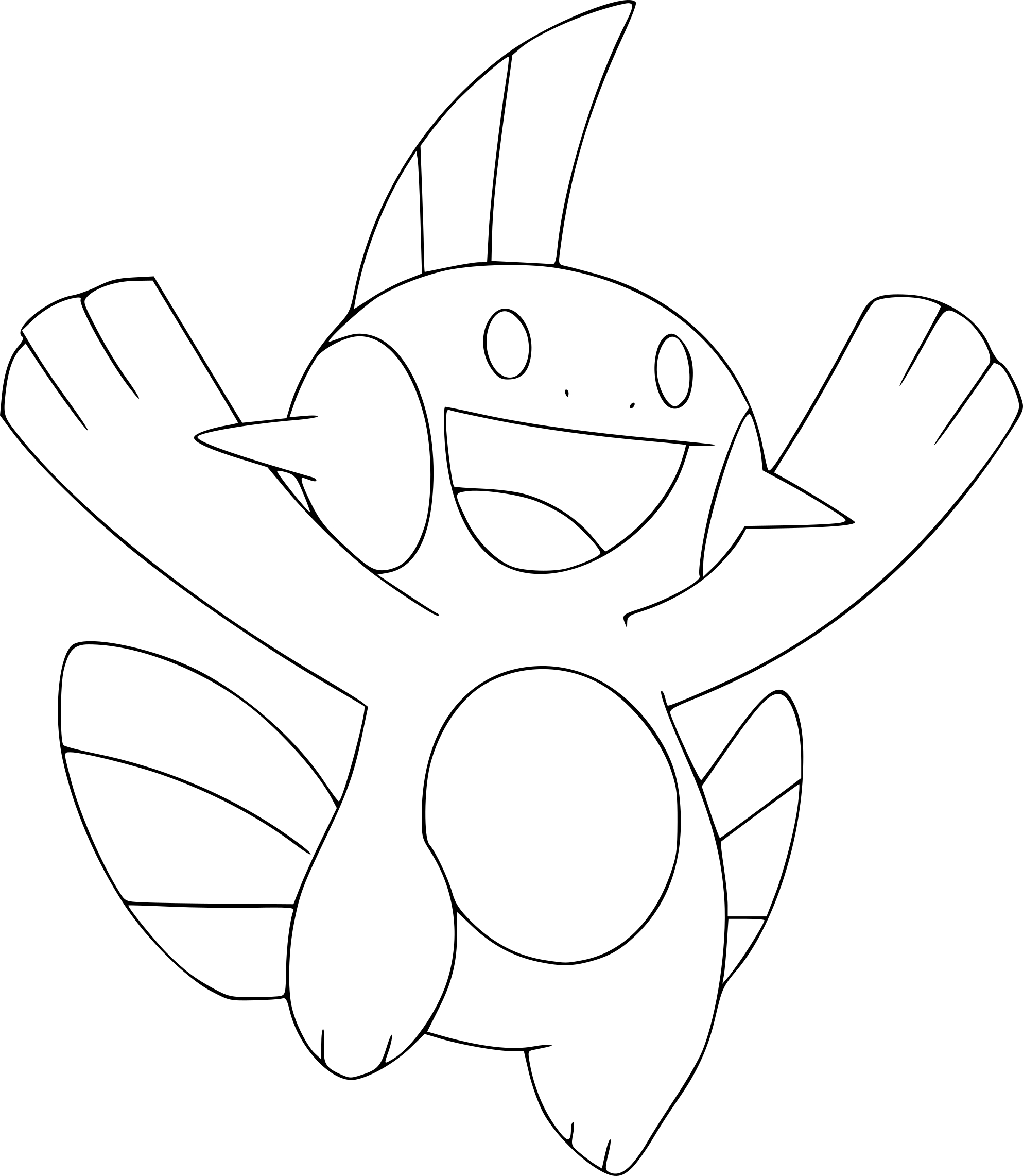 Marshtomp Pokemon coloring page
