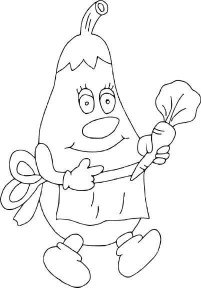 Funny Fruit coloring page