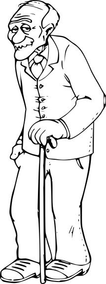 Grandfather coloring page