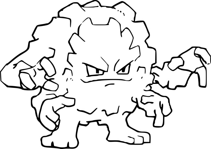 Pokemon Graveler coloring page