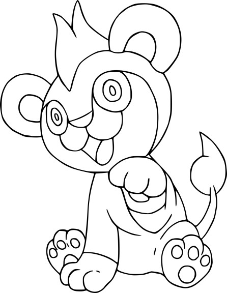 Litleo Pokemon coloring page