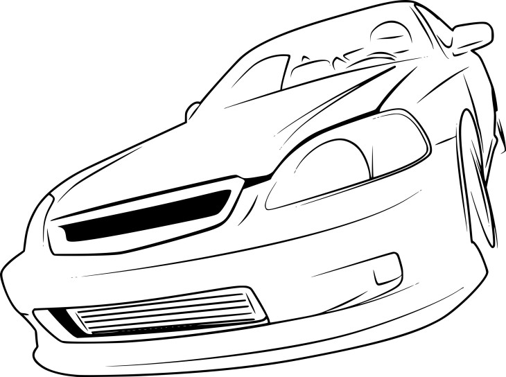 Honda Civic coloring page