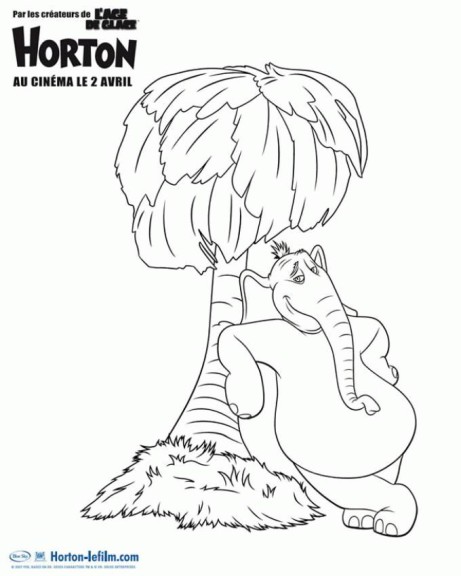 Horton coloring page