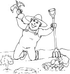 Gardener coloring page