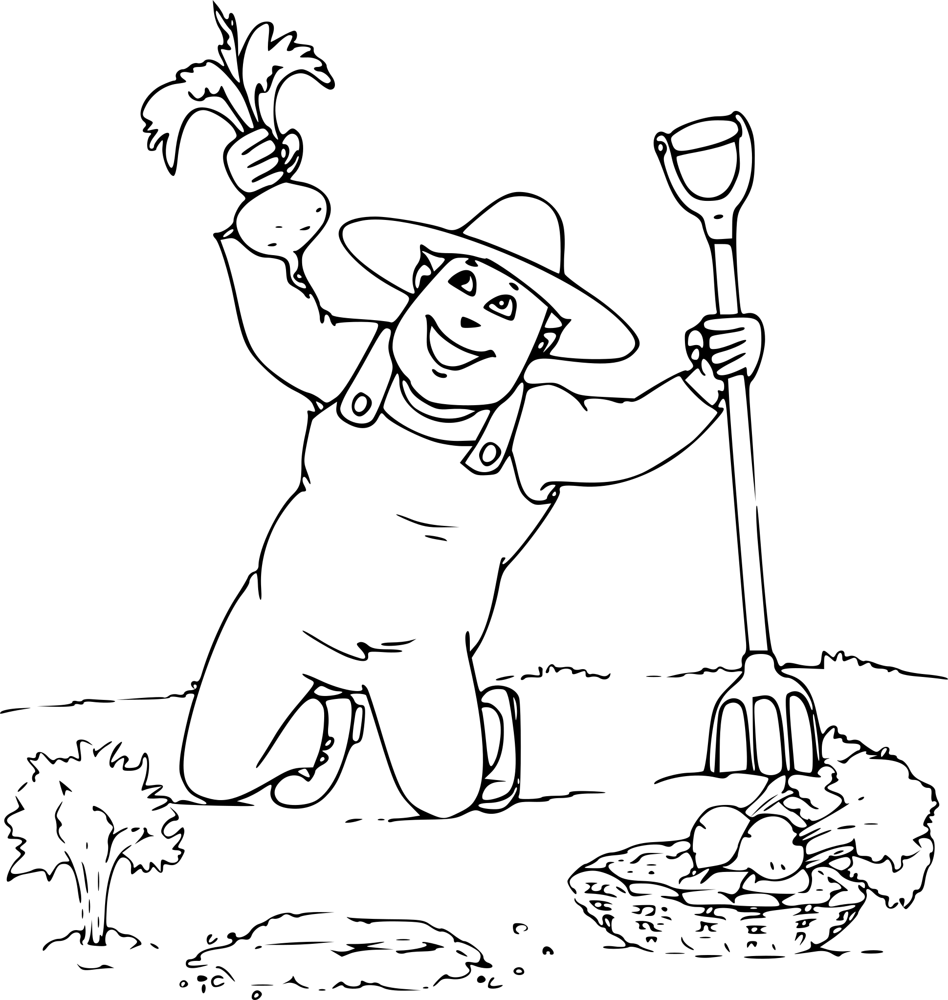 Gardener coloring page