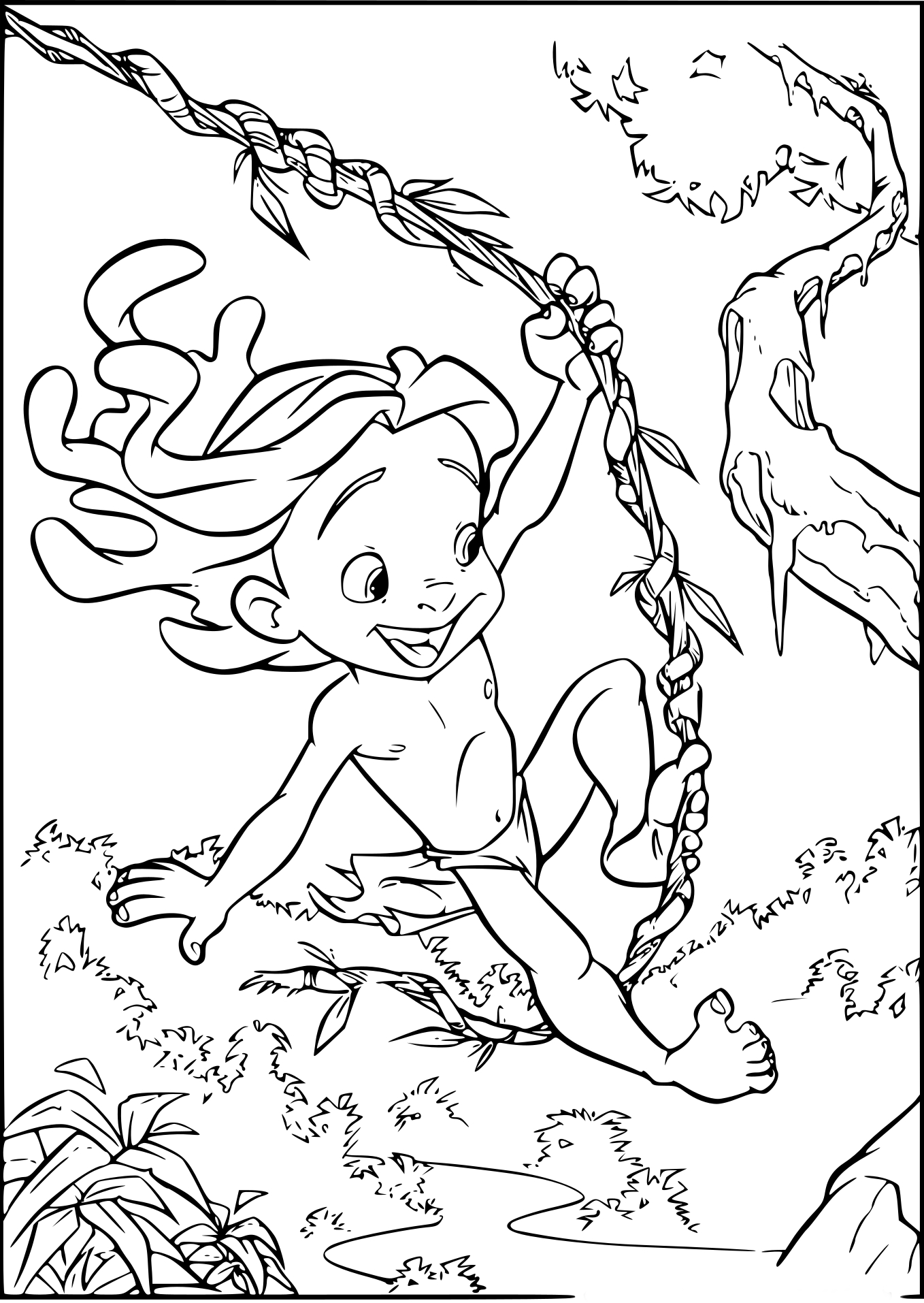 Young Tarzan coloring page